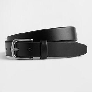 GAP Boys Black Leather Belt w/ Silver Buckle- L